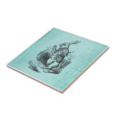 White Rabbit Alice in Wonderland Art Tegeltje (Zijkant)