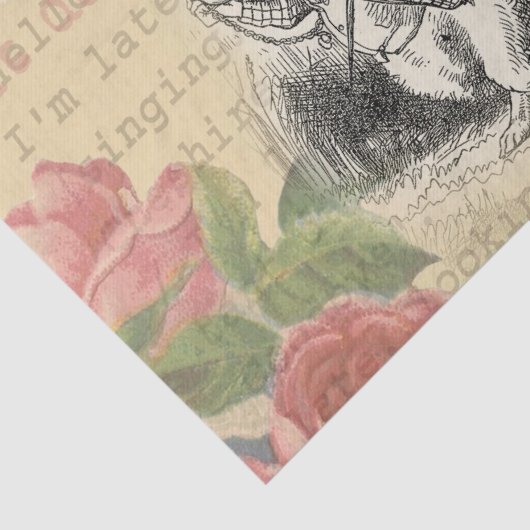 White Rabbit Alice in Wonderland Art Tissuepapier (Detail)