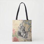 White Rabbit Alice in Wonderland Art Tote Bag (Voorkant)