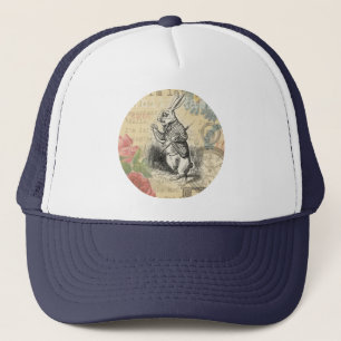 White Rabbit Alice in Wonderland Art Trucker Pet
