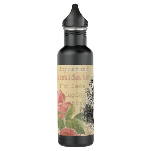 White Rabbit Alice in Wonderland Art Waterfles (Links)