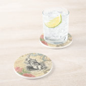 White Rabbit Alice in Wonderland Art Zandsteen Onderzetter (Zijkant)