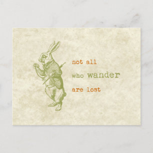 White Rabbit, Alice in Wonderland Briefkaart