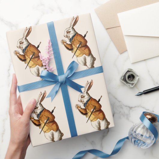 White Rabbit Alice in Wonderland Cadeaupapier (Geschenken)