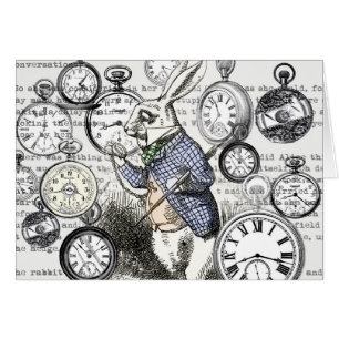 White Rabbit Alice in Wonderland Clocks