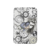 White Rabbit Alice in Wonderland Clocks Badmat (Voorkant Verticaal)