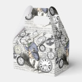 White Rabbit Alice in Wonderland Clocks Bedankdoosjes (Voorkant Zijde)