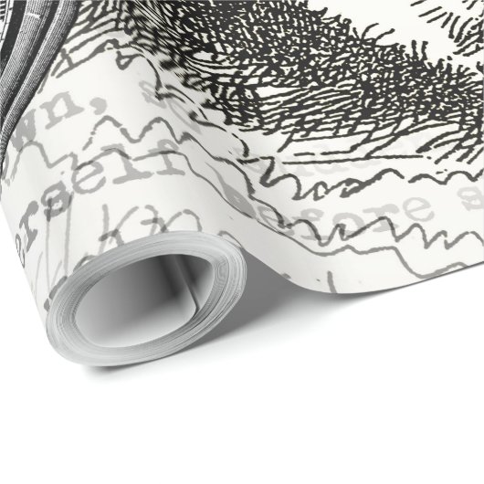 White Rabbit Alice in Wonderland Clocks Cadeaupapier (Rol Hoek)