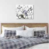 White Rabbit Alice in Wonderland Clocks Canvas Afdruk (Insitu (Slaapkamer))