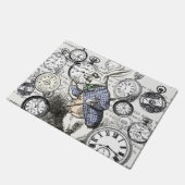 White Rabbit Alice in Wonderland Clocks Deurmat (Schuin)
