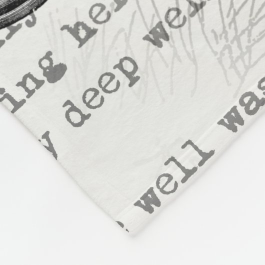 White Rabbit Alice in Wonderland Clocks Fleece Deken (Hoek)