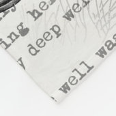 White Rabbit Alice in Wonderland Clocks Fleece Deken (Hoek)