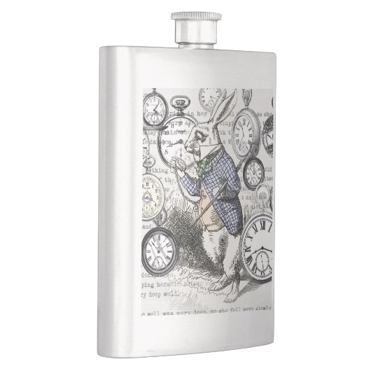 White Rabbit Alice in Wonderland Clocks Heupfles (Rechts)