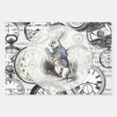 White Rabbit Alice in Wonderland Clocks Inpakpapier Vel (Voorkant 2)
