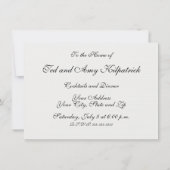 White Rabbit Alice in Wonderland Clocks Kaart (Achterkant)