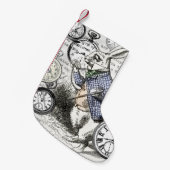 White Rabbit Alice in Wonderland Clocks Kleine Kerstsok (Voorkant (Hangend))