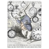 White Rabbit Alice in Wonderland Clocks Klembord (Achterkant)