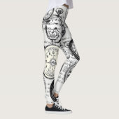 White Rabbit Alice in Wonderland Clocks Leggings (Rechts)