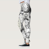 White Rabbit Alice in Wonderland Clocks Leggings (Links)