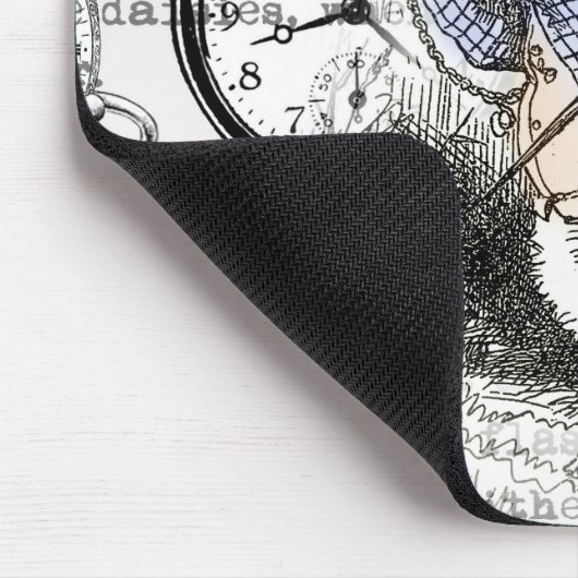 White Rabbit Alice in Wonderland Clocks Muismat (Hoek)