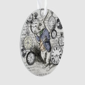 White Rabbit Alice in Wonderland Clocks Ornament (voorkant)