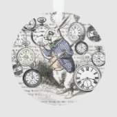 White Rabbit Alice in Wonderland Clocks Ornament (achterkant)