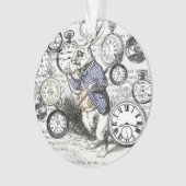 White Rabbit Alice in Wonderland Clocks Ornament (voorkant)