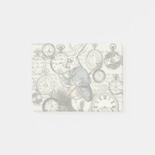 White Rabbit Alice in Wonderland Clocks Post-it® Notes