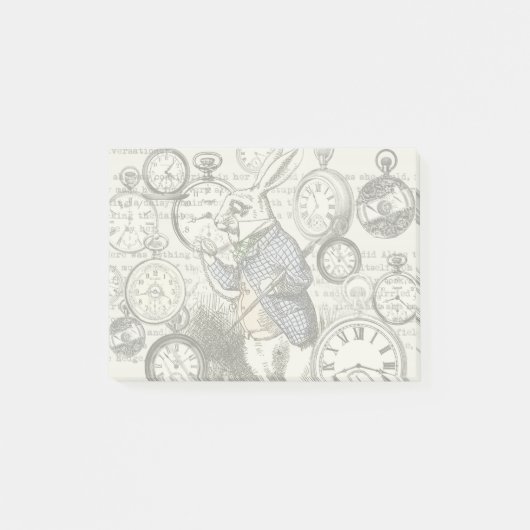 White Rabbit Alice in Wonderland Clocks Post-it® Notes (Voorkant)