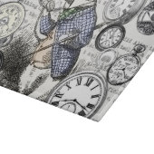 White Rabbit Alice in Wonderland Clocks Snijplank (Hoek)