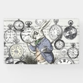 White Rabbit Alice in Wonderland Clocks Spandoek (Horizontaal)