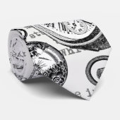 White Rabbit Alice in Wonderland Clocks Stropdas (Opgerold)