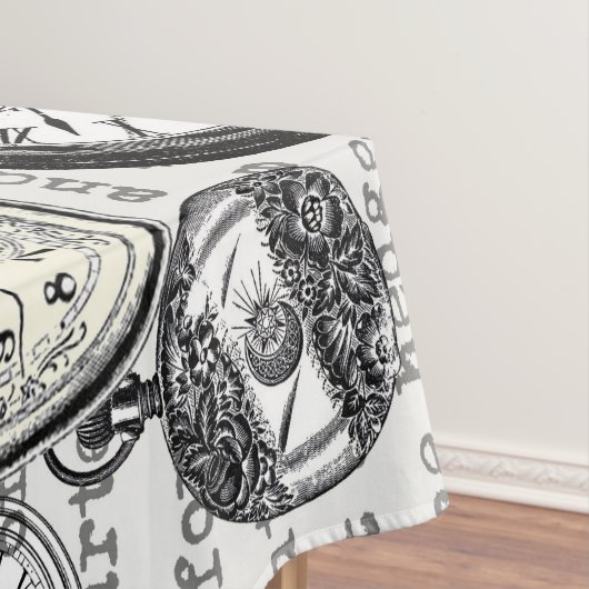 White Rabbit Alice in Wonderland Clocks Tafelkleed (Voorbeeld)