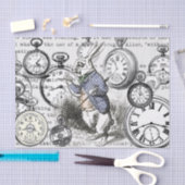 White Rabbit Alice in Wonderland Clocks Tissuepapier (Craft)