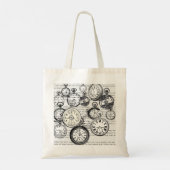 White Rabbit Alice in Wonderland Clocks Tote Bag (Achterkant)