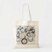 White Rabbit Alice in Wonderland Clocks Tote Bag (Voorkant)
