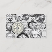 White Rabbit Alice in Wonderland Clocks Visitekaartje (Achterkant)