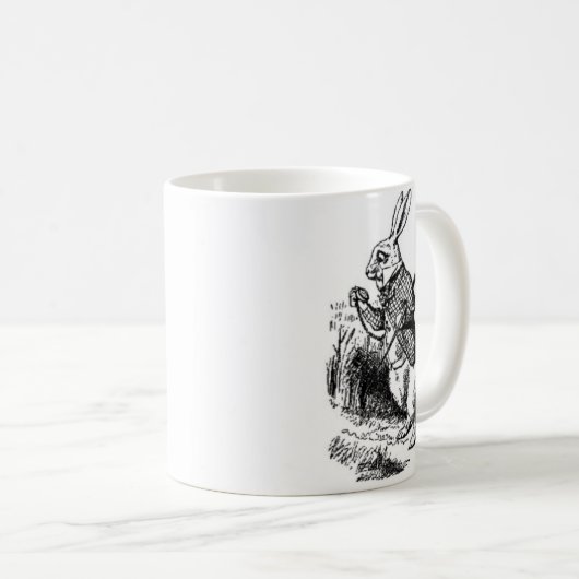 White Rabbit - Alice in Wonderland Cup Koffiemok (Voorkant rechts)
