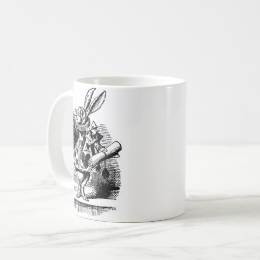 White Rabbit - Alice in Wonderland Cup Koffiemok (Voorkant links)