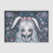 White Rabbit Alice in Wonderland Decoupage Papier (Voorkant)