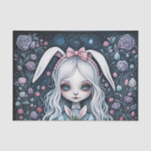 White Rabbit Alice in Wonderland Decoupage Papier