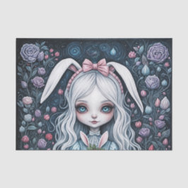 White Rabbit Alice in Wonderland Decoupage Papier