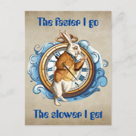 White Rabbit, Alice in Wonderland karakter. Briefkaart