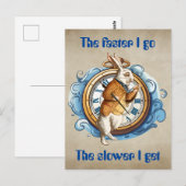 White Rabbit, Alice in Wonderland karakter. Briefkaart (Voorkant / Achterkant)