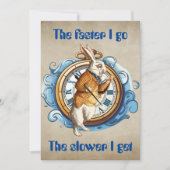 White Rabbit, Alice in Wonderland karakter. Notitiekaartje (Voorkant)