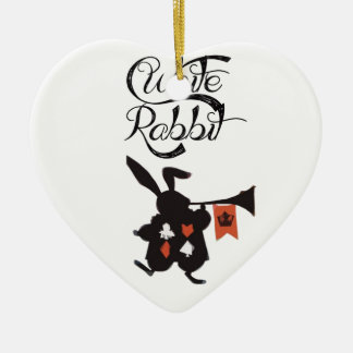 White Rabbit, Alice in Wonderland Keramisch Ornament