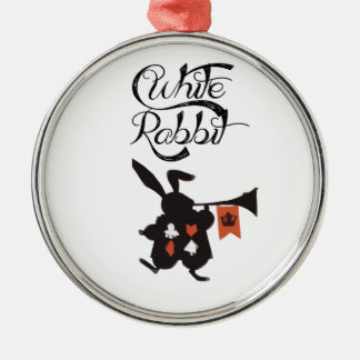 White Rabbit, Alice in Wonderland Metalen Ornament