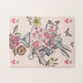 White Rabbit Alice in Wonderland Monogram Legpuzzel (Horizontaal)