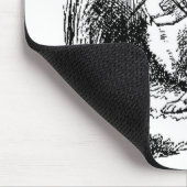 White Rabbit - Alice in Wonderland Mousepad Muismat (Hoek)