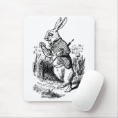 White Rabbit - Alice in Wonderland Mousepad Muismat (Met muis)